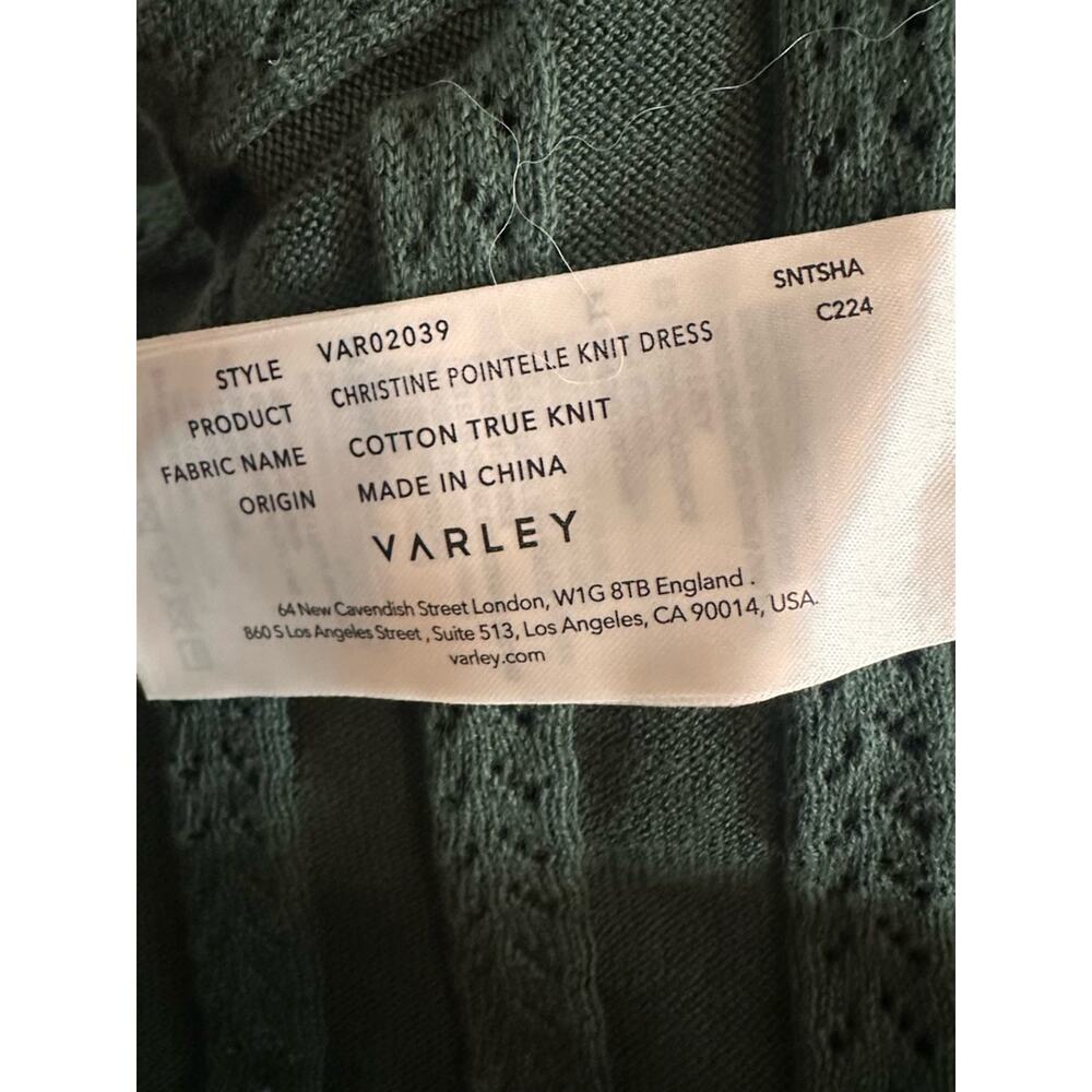 Varley Christine Knit Maxi Dress Green Small NWT Forest Glade Stretch Casual - Picture 13 of 16